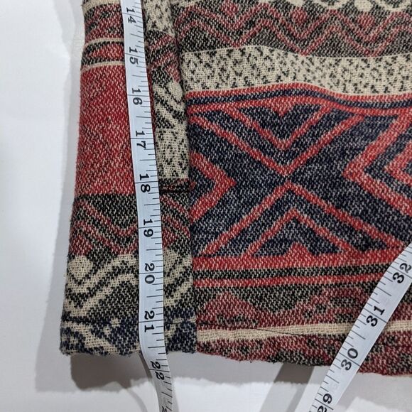 Daytrip Jacket Womens Medium Red Southwest Pattern Faux Leather Jacket - Picture 7 of 8